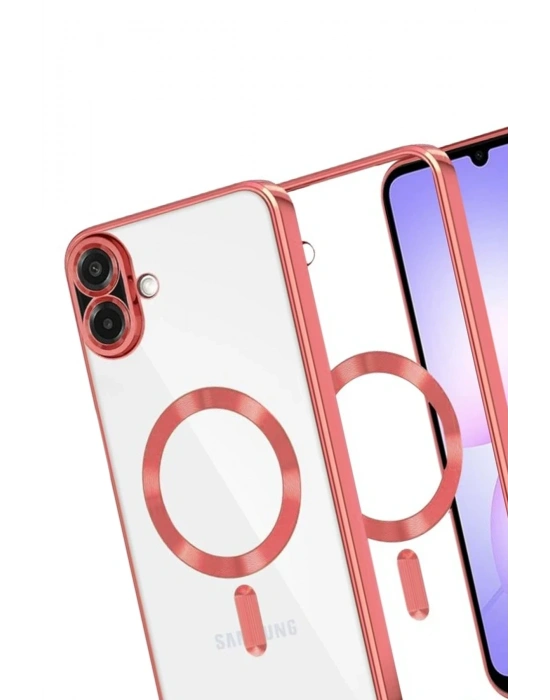 Newface Samsung Galaxy A07 4G Kross Magneticsafe Kapak - Kırmızı