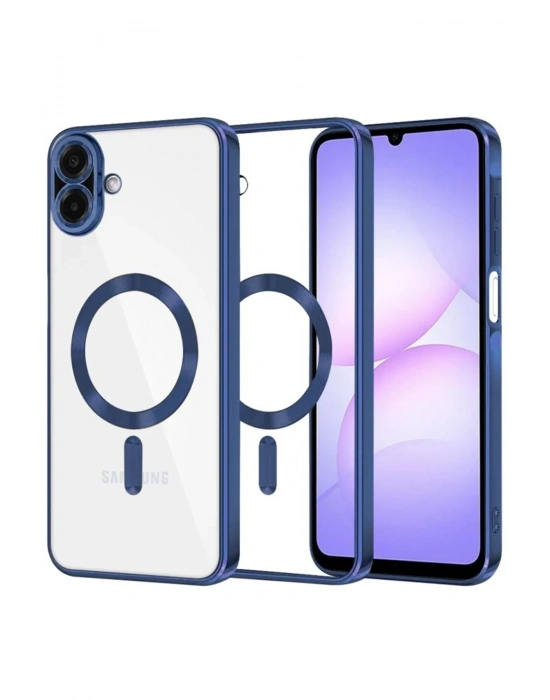 Newface Samsung Galaxy A07 4G Kross Magneticsafe Kapak - Lacivert