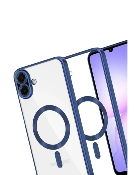 Newface Samsung Galaxy A07 4G Kross Magneticsafe Kapak - Lacivert