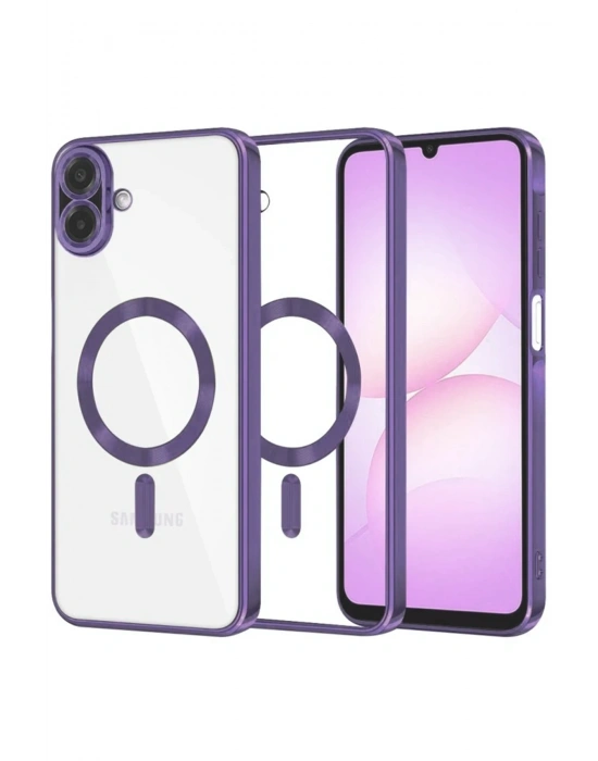 Newface Samsung Galaxy A07 4G Kross Magneticsafe Kapak - Mor