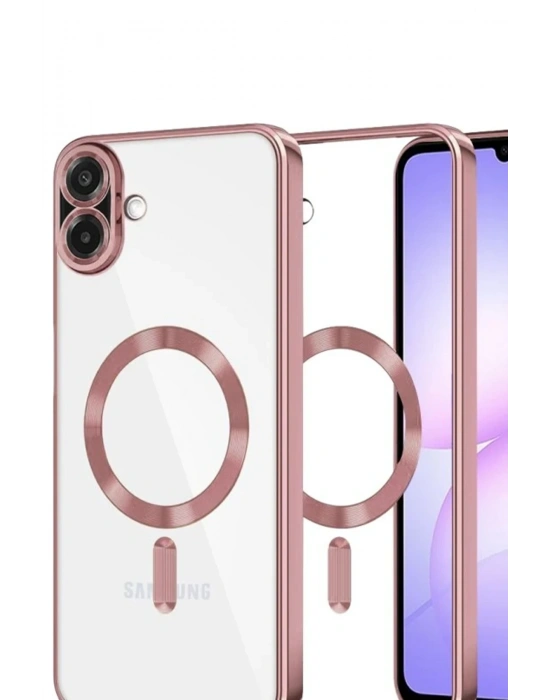 Newface Samsung Galaxy A07 4G Kross Magneticsafe Kapak - Rose