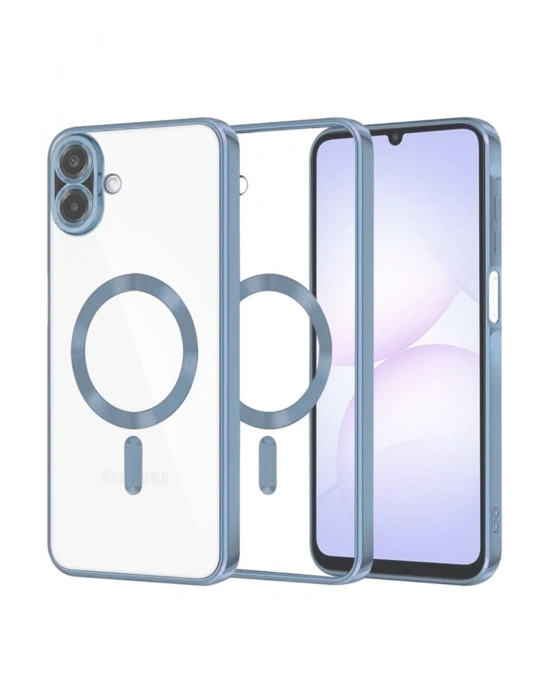 Newface Samsung Galaxy A07 4G Kross Magneticsafe Kapak - Sierra Blue