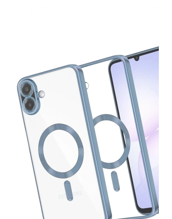 Newface Samsung Galaxy A07 4G Kross Magneticsafe Kapak - Sierra Blue