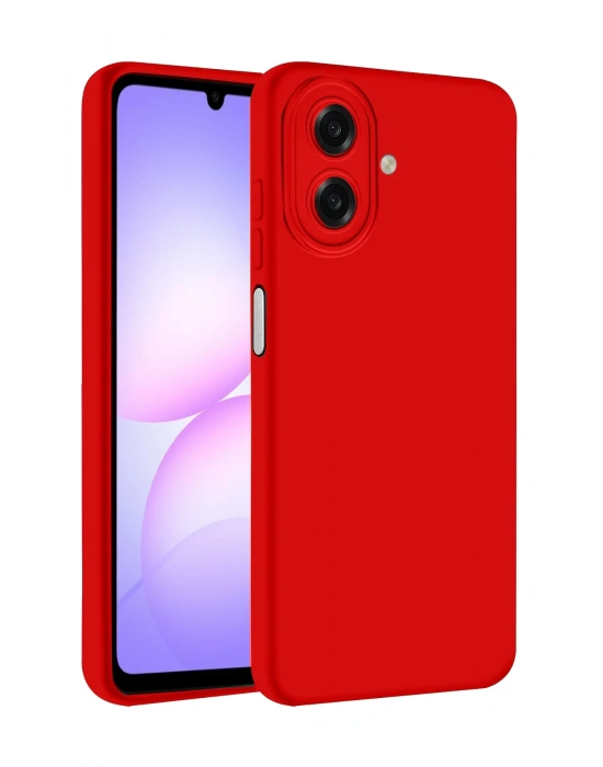 Newface Samsung Galaxy A07 4G Nano içi Kadife Silikon - Kırmızı