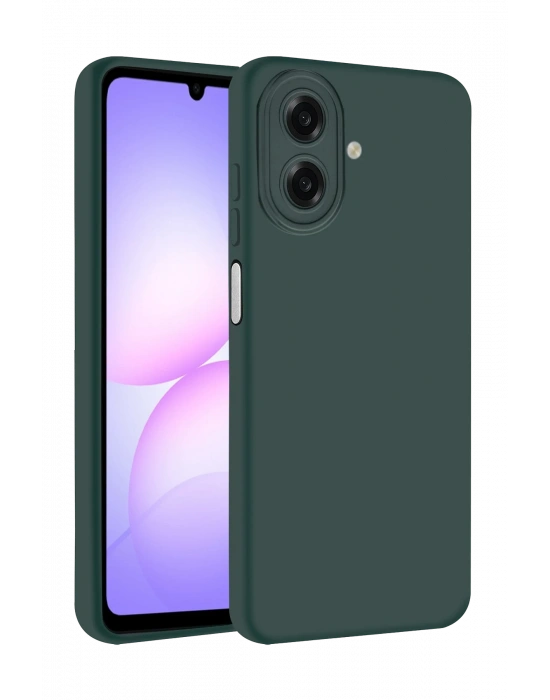 Newface Samsung Galaxy A07 4G Nano içi Kadife Silikon - K.Yeşil