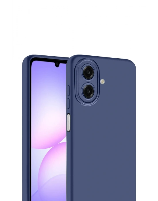 Newface Samsung Galaxy A07 4G Nano içi Kadife Silikon - Lacivert