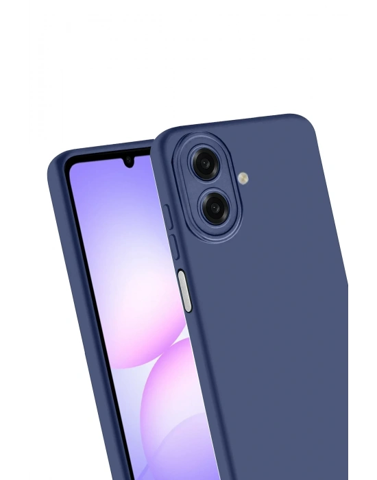 Newface Samsung Galaxy A07 4G Nano içi Kadife Silikon - Lacivert