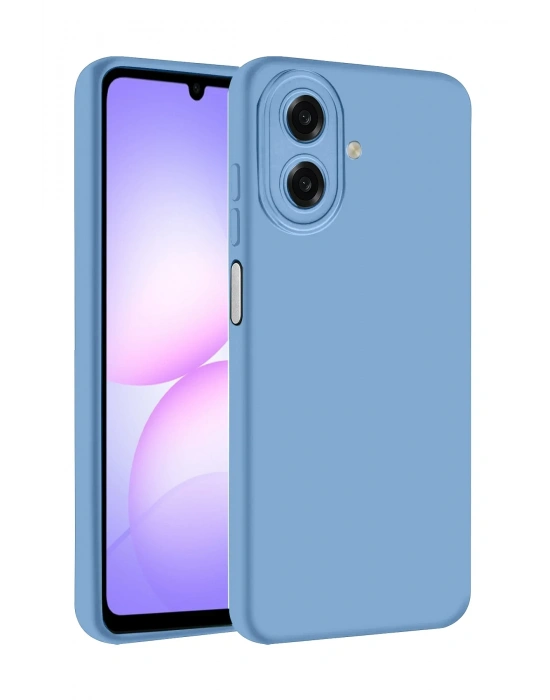 Newface Samsung Galaxy A07 4G Nano içi Kadife Silikon - Mavi