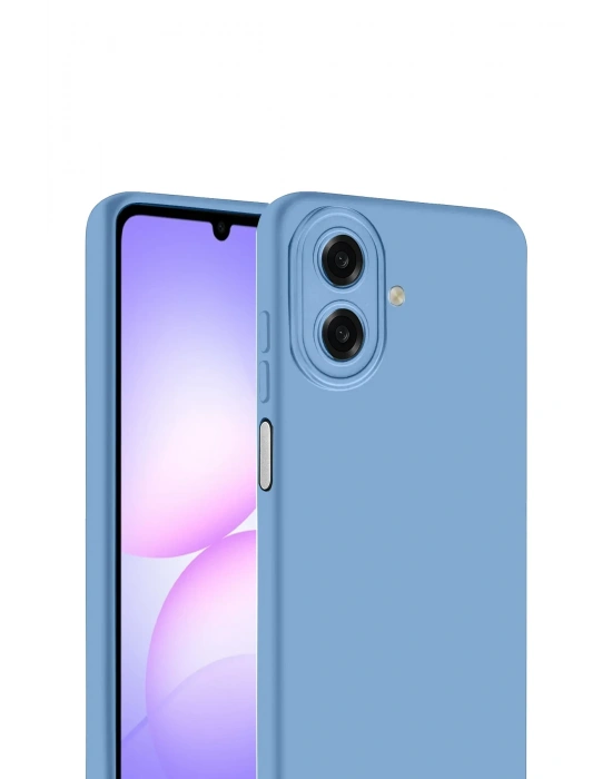 Newface Samsung Galaxy A07 4G Nano içi Kadife Silikon - Mavi