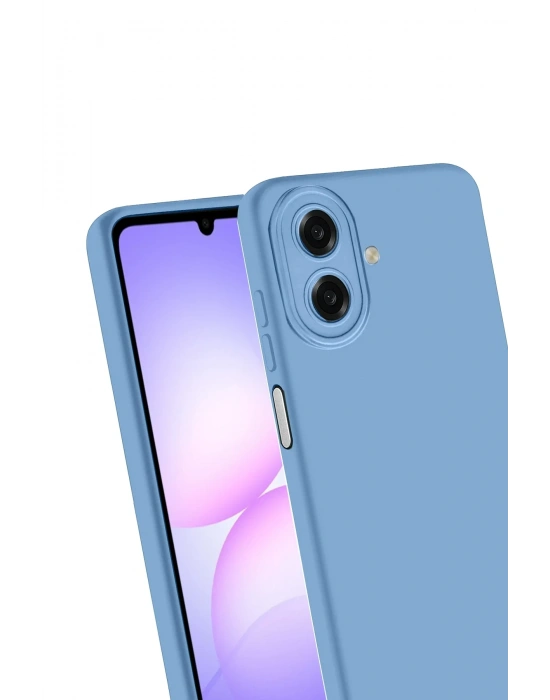 Newface Samsung Galaxy A07 4G Nano içi Kadife Silikon - Mavi