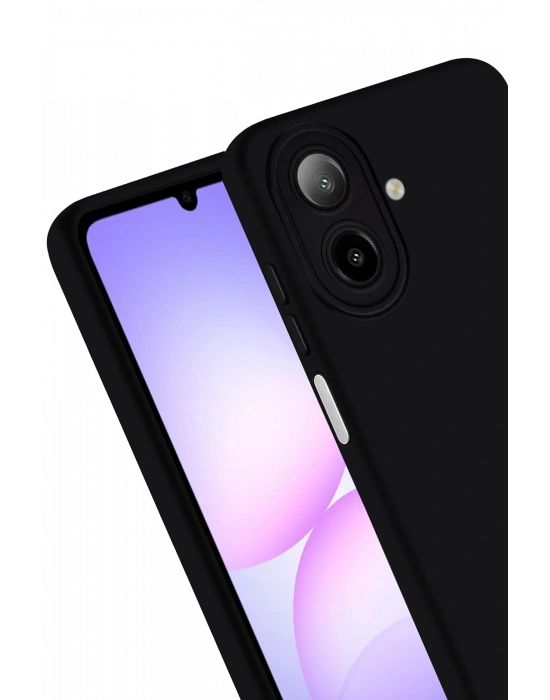 Newface Samsung Galaxy A07 4G Nano içi Kadife Silikon - Siyah