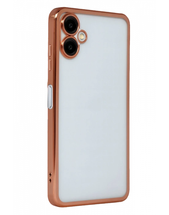 Newface Samsung Galaxy A07 4G Razer Lensli Silikon - Çöl Titanyum