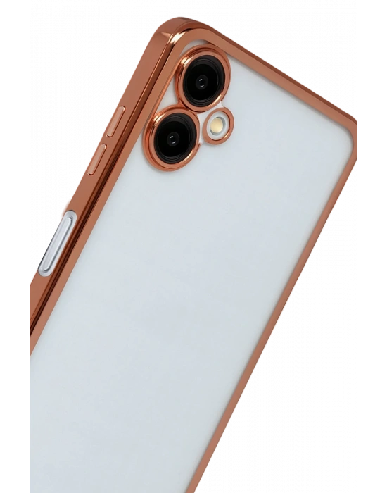 Newface Samsung Galaxy A07 4G Razer Lensli Silikon - Çöl Titanyum