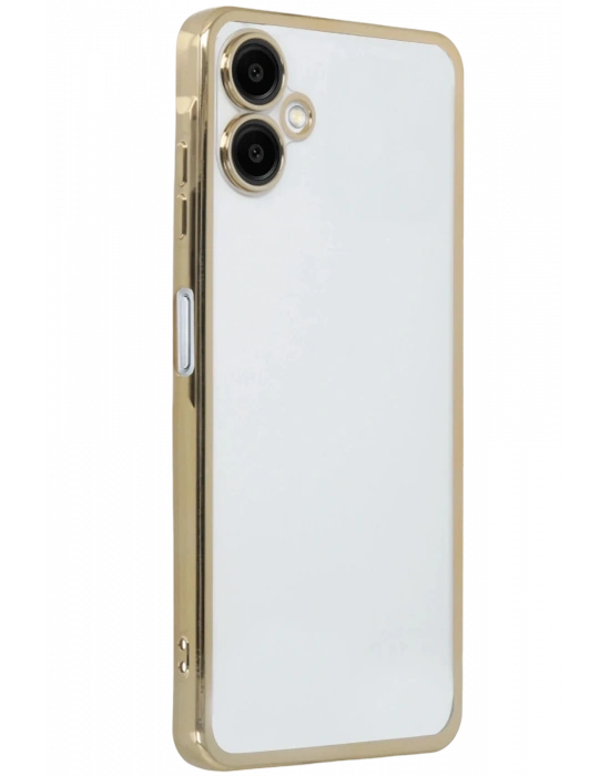 Newface Samsung Galaxy A07 4G Razer Lensli Silikon - Gold