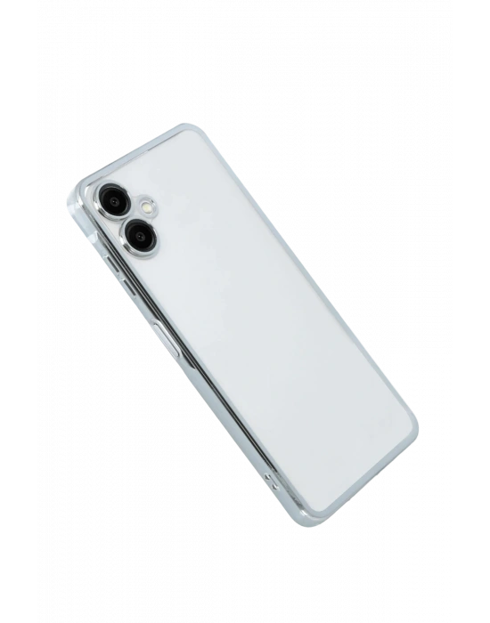 Newface Samsung Galaxy A07 4G Razer Lensli Silikon - Gümüş