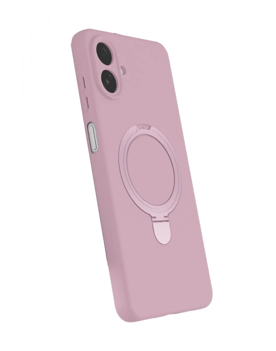Newface Samsung Galaxy A07 4G Regal Magsafe Standlı Kapak - Açık Pembe