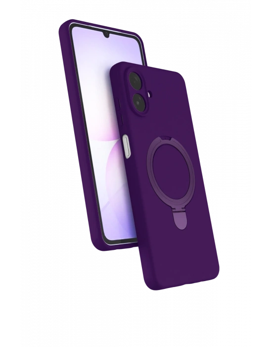 Newface Samsung Galaxy A07 4G Regal Magsafe Standlı Kapak - Derin Mor