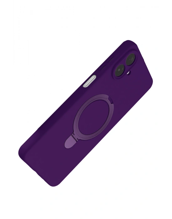 Newface Samsung Galaxy A07 4G Regal Magsafe Standlı Kapak - Derin Mor