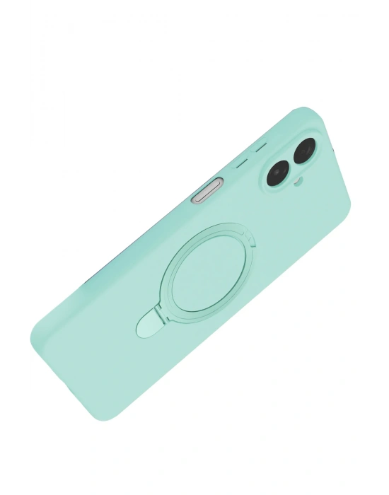 Newface Samsung Galaxy A07 4G Regal Magsafe Standlı Kapak - Su Yeşili