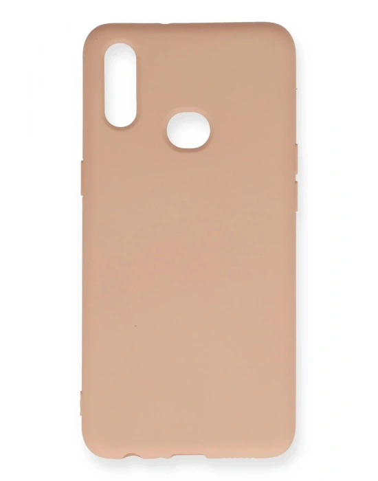 Newface Samsung Galaxy A10S Kılıf Nano içi Kadife Silikon - Pudra