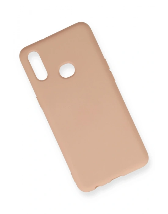 Newface Samsung Galaxy A10S Kılıf Nano içi Kadife Silikon - Pudra