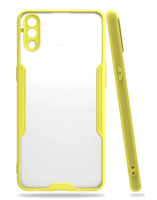 Newface Samsung Galaxy A10S Kılıf Platin Silikon - Sarı