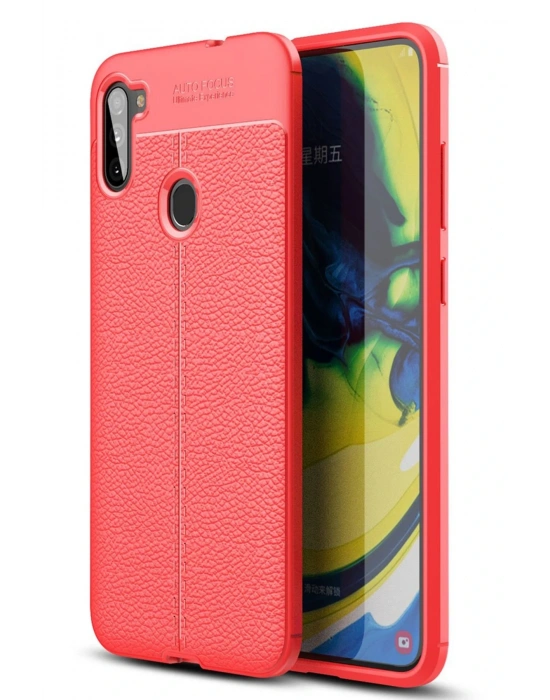 Newface Samsung Galaxy A11 Kılıf Auto Focus Kapak - Kırmızı