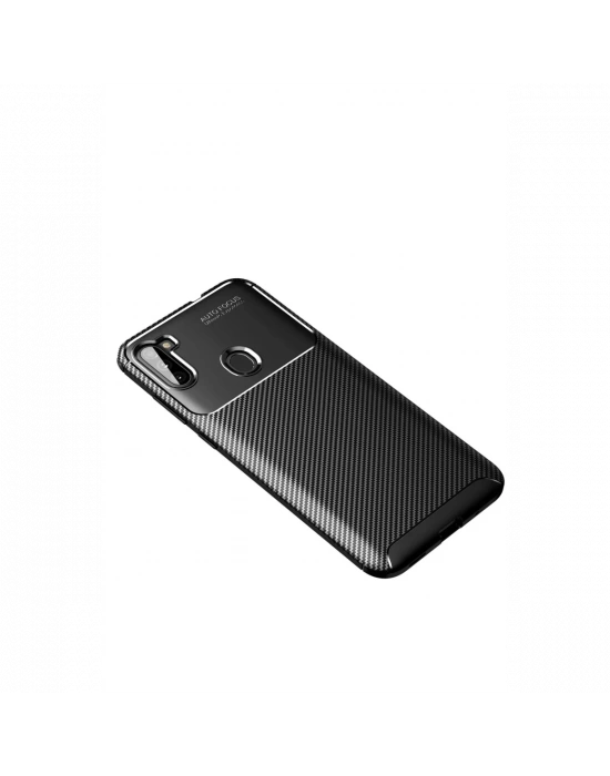 Newface Samsung Galaxy A11 Kılıf Auto Focus Karbon Kapak - Siyah
