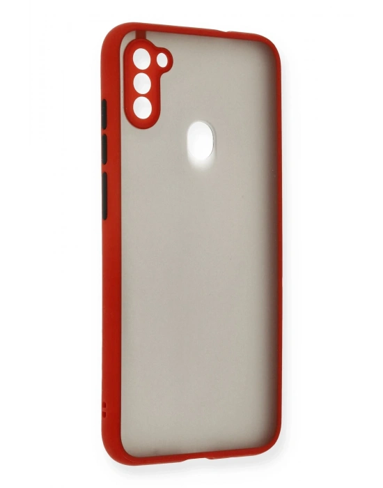 Newface Samsung Galaxy A11 Kılıf Montreal Silikon Kapak - Kırmızı