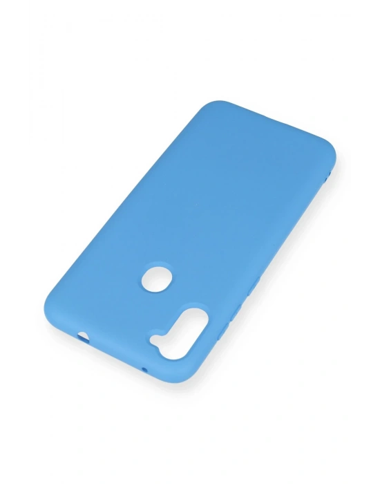 Newface Samsung Galaxy A11 Kılıf Nano içi Kadife Silikon - Mavi