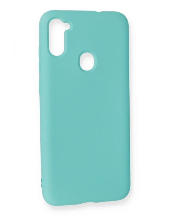 Newface Samsung Galaxy A11 Kılıf Nano içi Kadife Silikon - Turkuaz