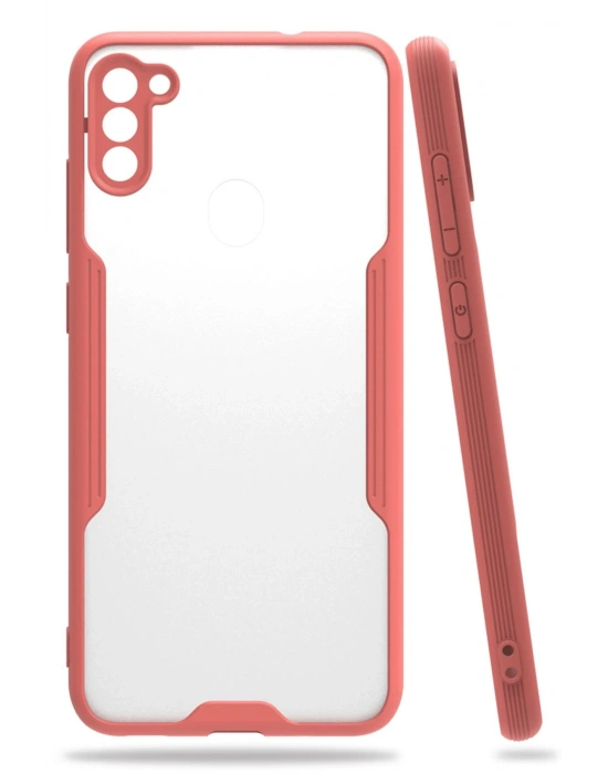 Newface Samsung Galaxy A11 Kılıf Platin Silikon - Pembe