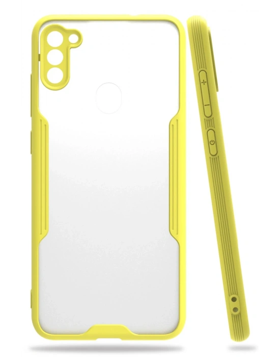 Newface Samsung Galaxy A11 Kılıf Platin Silikon - Sarı