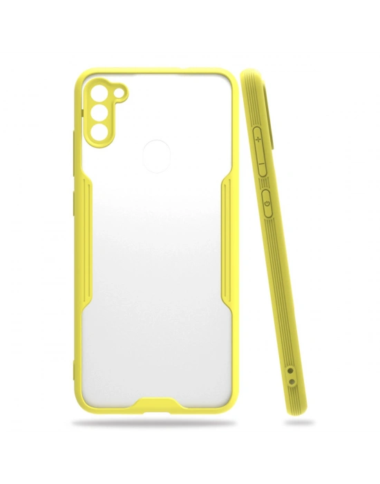 Newface Samsung Galaxy A11 Kılıf Platin Silikon - Sarı