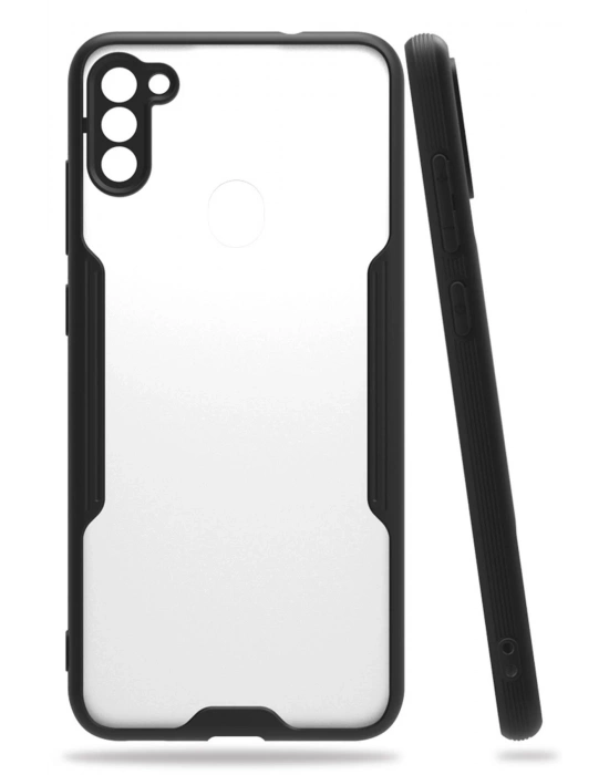 Newface Samsung Galaxy A11 Kılıf Platin Silikon - Siyah