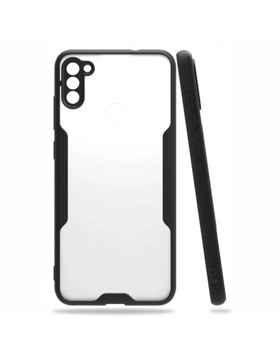 Newface Samsung Galaxy A11 Kılıf Platin Silikon - Siyah