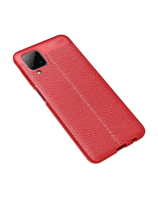 Newface Samsung Galaxy A12 Kılıf Auto Focus Kapak - Kırmızı