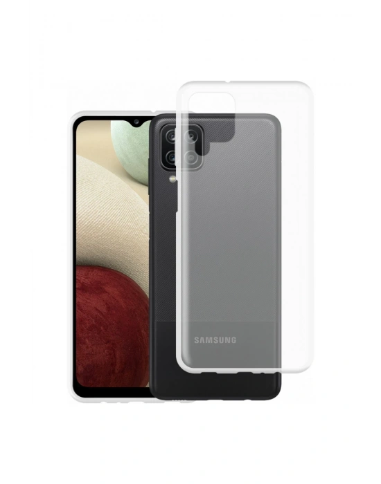 Newface Samsung Galaxy A12 Kılıf Lüx Şeffaf Silikon