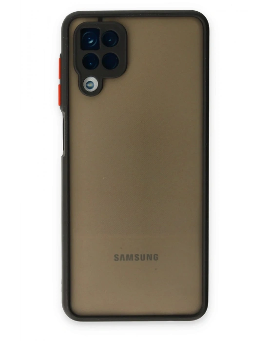 Newface Samsung Galaxy A12 Kılıf Montreal Silikon Kapak - Siyah