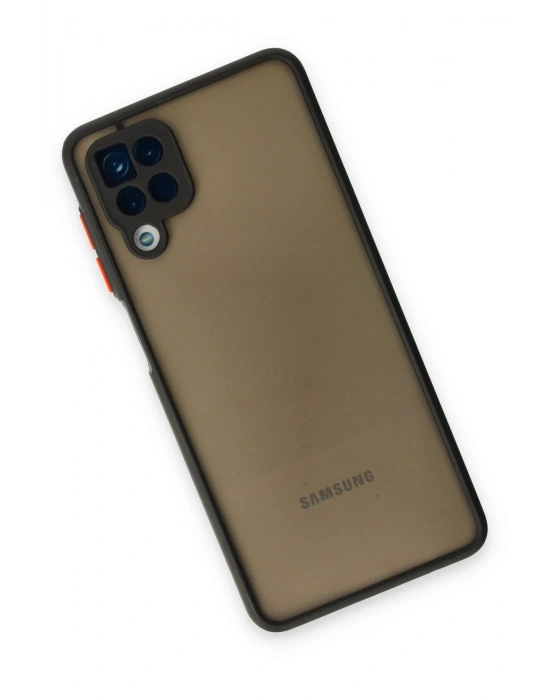 Newface Samsung Galaxy A12 Kılıf Montreal Silikon Kapak - Siyah