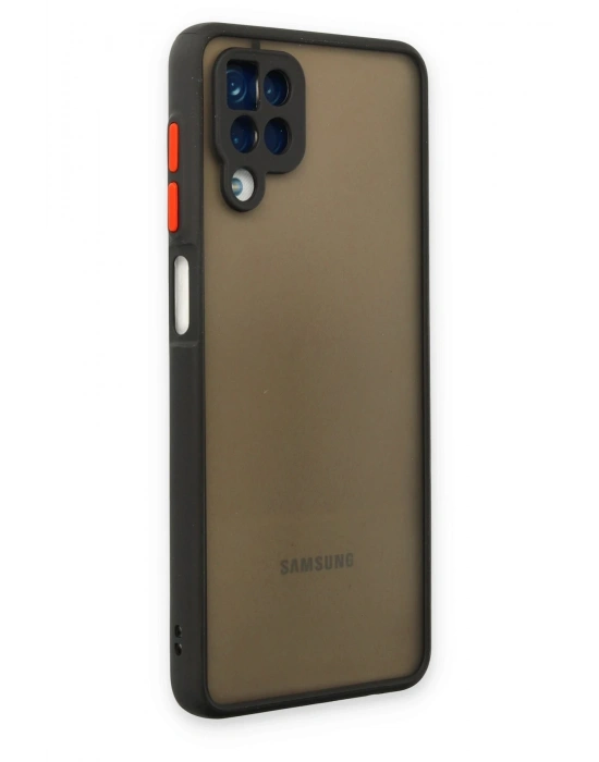 Newface Samsung Galaxy A12 Kılıf Montreal Silikon Kapak - Siyah