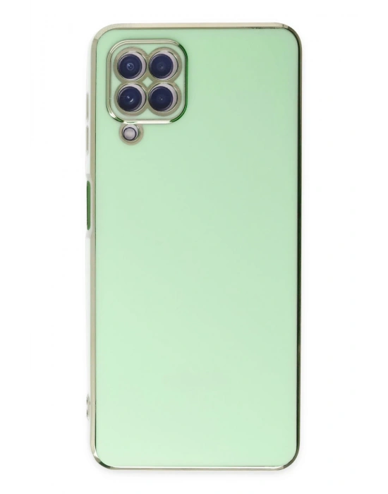 Newface Samsung Galaxy A12 Kılıf Volet Silikon - Açık Yeşil