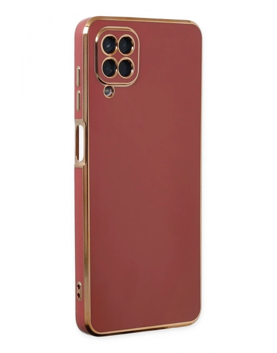 Newface Samsung Galaxy A12 Kılıf Volet Silikon - Kırmızı
