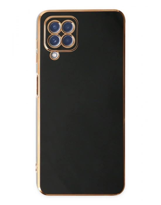 Newface Samsung Galaxy A12 Kılıf Volet Silikon - Siyah