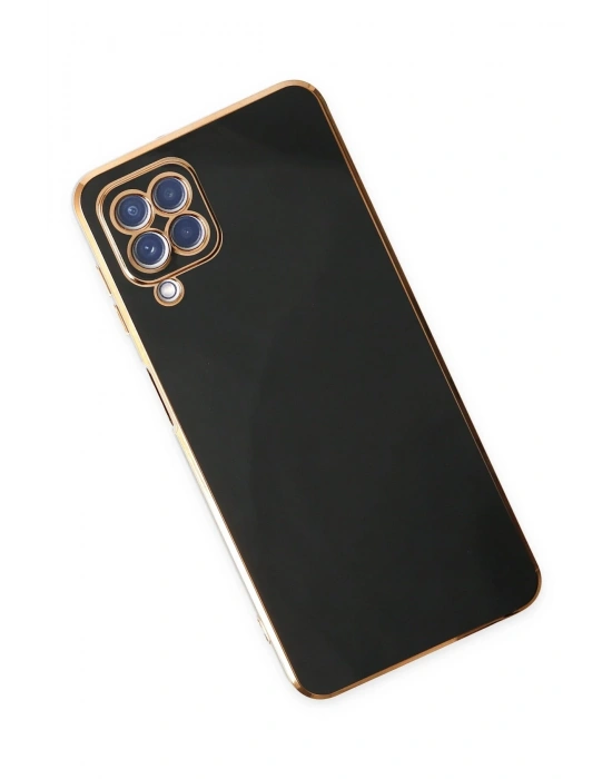 Newface Samsung Galaxy A12 Kılıf Volet Silikon - Siyah