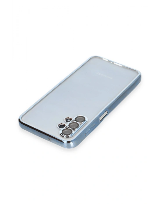 Newface Samsung Galaxy A13 4G Kılıf Razer Lensli Silikon - Açık Mavi