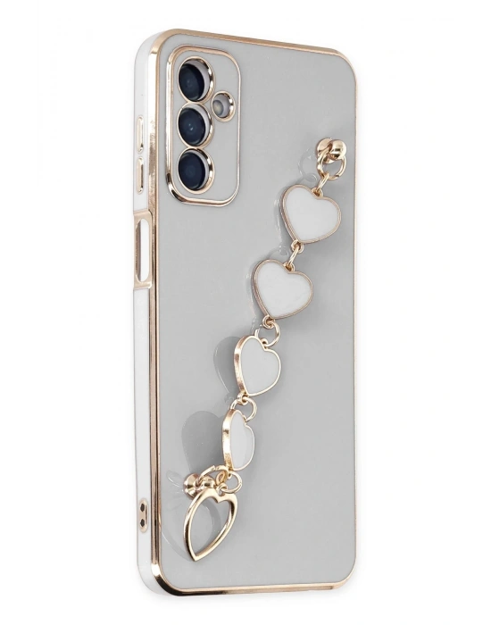 Newface Samsung Galaxy A14 4G Kılıf Esila Silikon - Beyaz