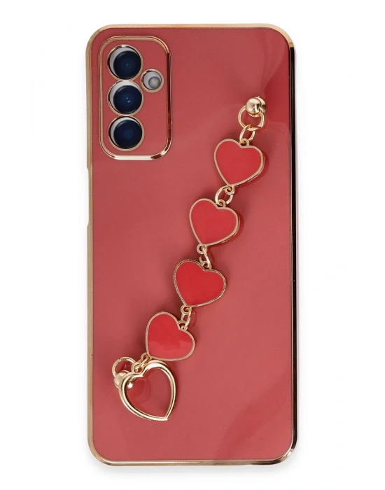 Newface Samsung Galaxy A14 4G Kılıf Esila Silikon - Kırmızı