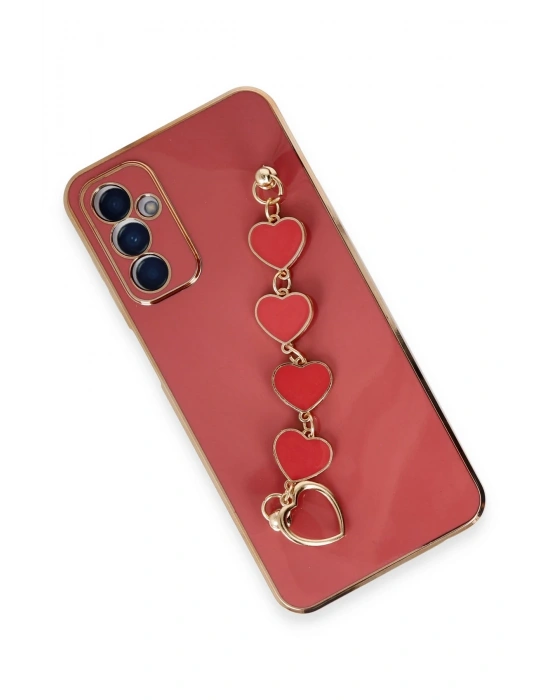 Newface Samsung Galaxy A14 4G Kılıf Esila Silikon - Kırmızı