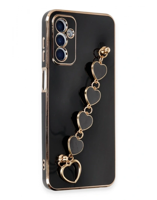 Newface Samsung Galaxy A14 4G Kılıf Esila Silikon - Siyah